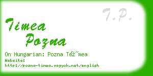 timea pozna business card